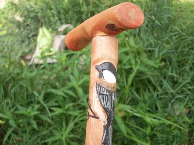 “Chickadee cane” by Kevin Lawson
