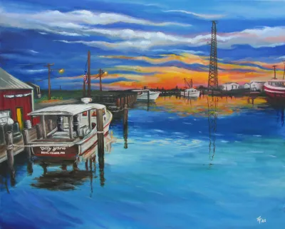 Deal Island Sunset Harbor