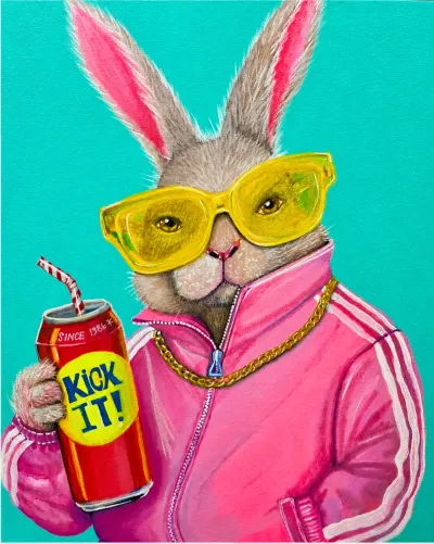 Kick It, 16 x 20 inches, 2026. Available