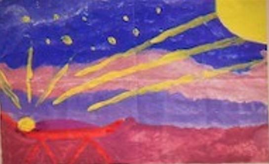 My Shining Hour Watercolor<br> paint on paper<br> 11 x 17 inches<br> Courtesy of the Deported Veterans Mural Project